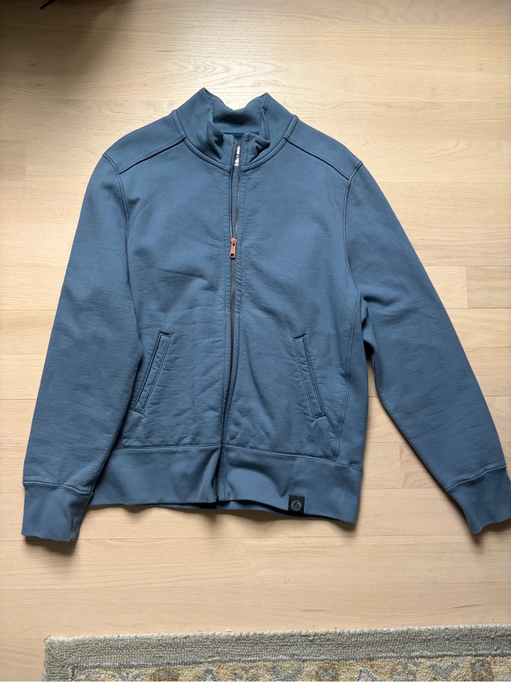 American Giant Men's Full-Zip Jacket in Slate Blue